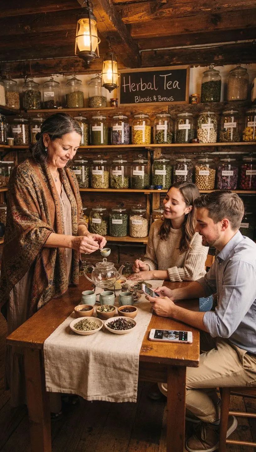 Záber na čajovník s bohatými, zelenými listami v slnečnej záhrade.